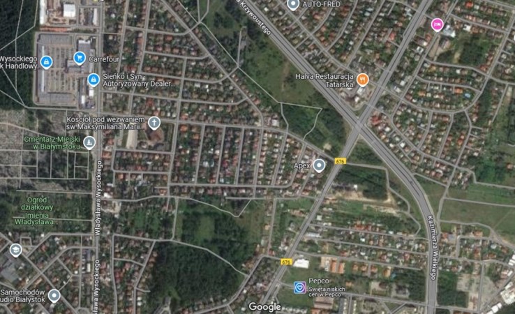 działka na wynajem - BIAŁYSTOK, JAROSZÓWKA